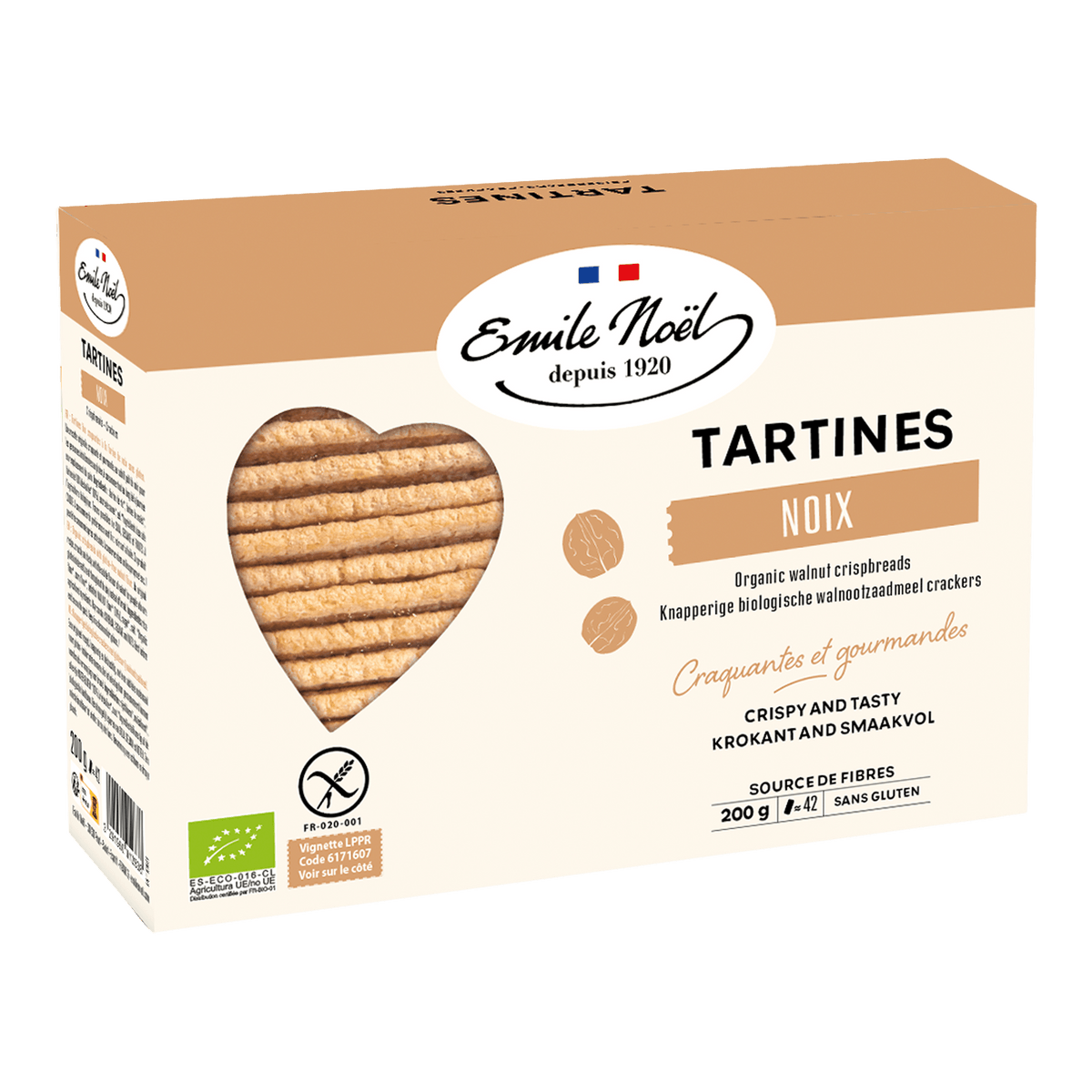 Emile Noël Emile Noel Knækbrød M Valnød Glutenfri Økologisk | 200 g