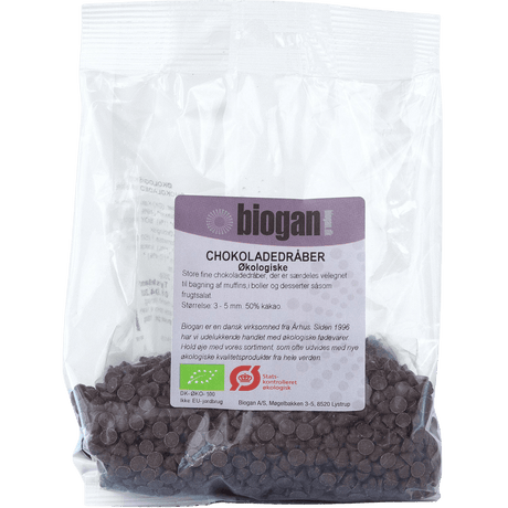 Biogan Økologiske Chokoladedråber | 200 g
