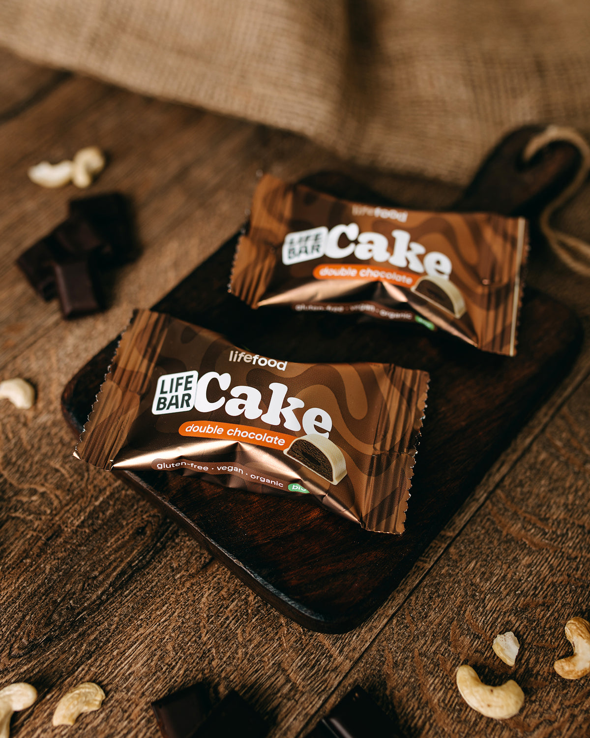 Lifefood Lifebar Cake Double Chocolate Økologisk | 35 g