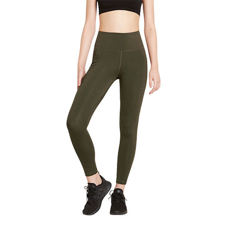 Full-Length High-Waist Tights Dark Olive str. S fra Boody