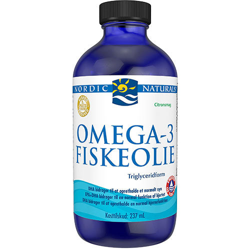 Omega-3 fiskeolie, citronsmag fra Nordic Naturals