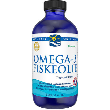 Omega-3 fiskeolie, citronsmag fra Nordic Naturals