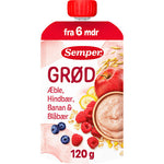 Semper Grød Med Æble, Hindbær, Banan, Blåbær Fra 6 Mdr. | 120 g