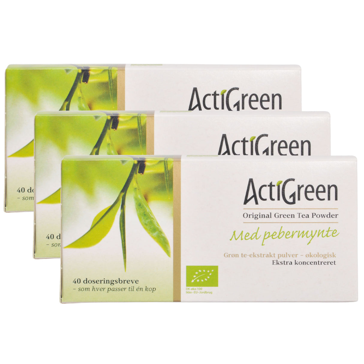 ActiGreen Grøn Te M. Pebermynte Ø | 3 x 40 br. fra ActiGreen