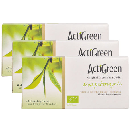 ActiGreen Grøn Te M. Pebermynte Ø | 3 x 40 br. fra ActiGreen
