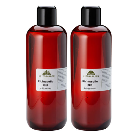 Urtegaarden Castor Oil (Ricinusolie) - Økologisk | 2 x 500 ml fra Urtegaarden