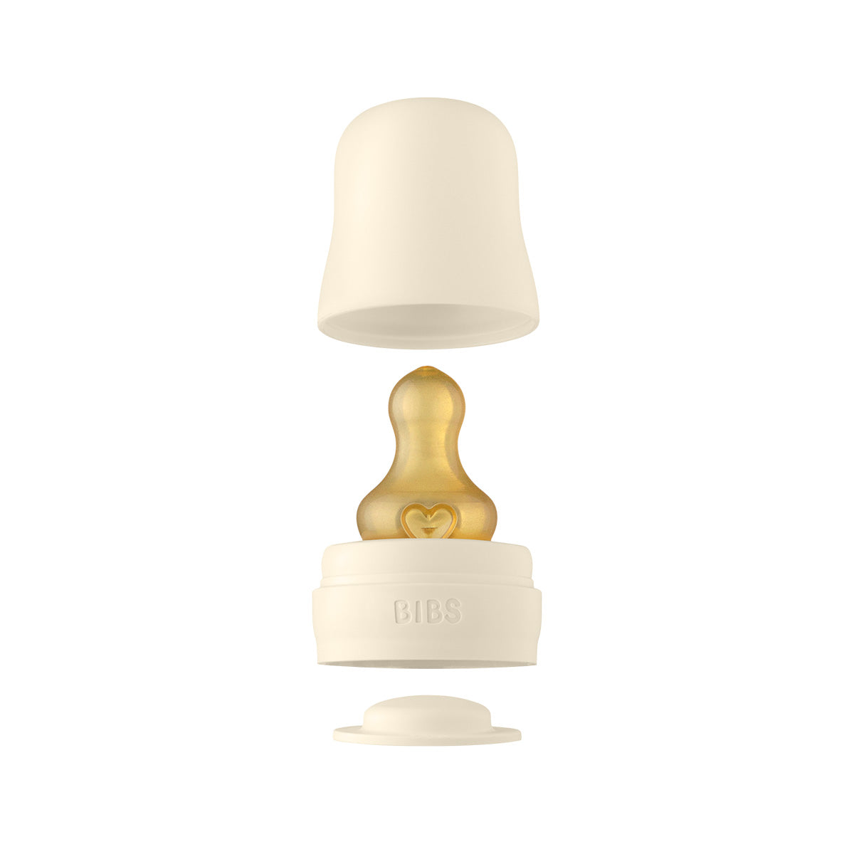 BIBS Baby Glass Bottle Complete Set Latex 110ml Ivory fra BIBS