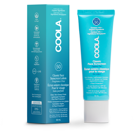 Classic Face Lotion SPF 50 parfumefri fra Coola