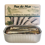 Små sardiner i øko olivenolie fra Pan do Mar