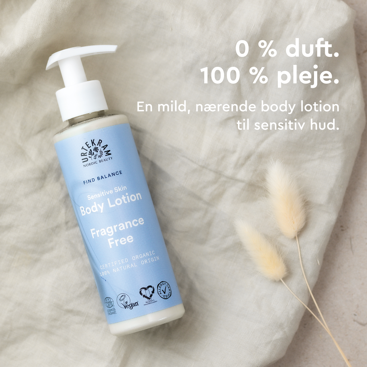 Bodylotion - Fragrance Free - Sensitive Skin fra Urtekram