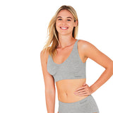 Padded Shaper Crop Bra lysegrå str. S fra Boody