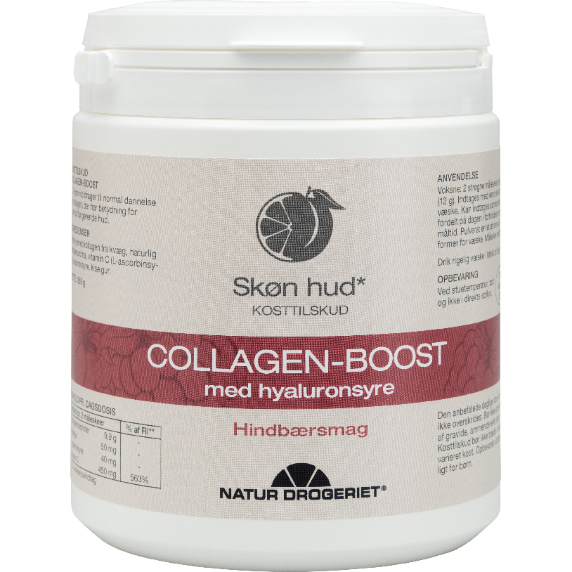 Collagen-boost med hyaluronsyre - Hindbærsmag fra Natur-Drogeriet