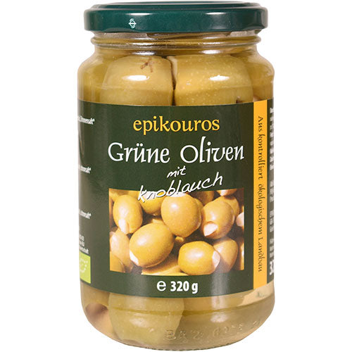 Oliven Grønne m. hvidløg Ø