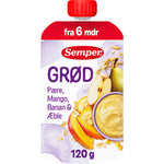 Semper Grød Med Pære, Mango, Banan Og Æble Fra 6 Mdr. | 120 g