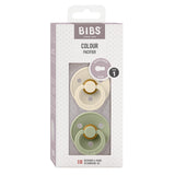 BIBS Colour Latex Ivory/Sage | Size 1 - 2 PACK fra BIBS