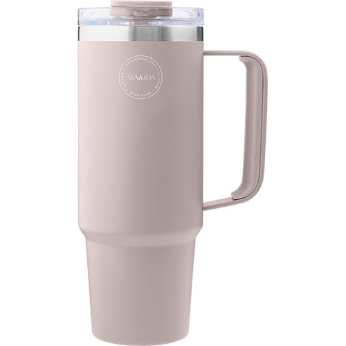 Thermo Cup with Straw Soft Rose fra AYA&IDA