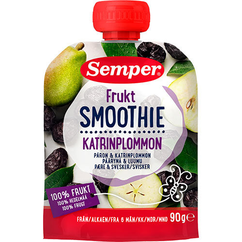Frugtsmoothie med pære og svesker fra 6 mdr. fra Semper