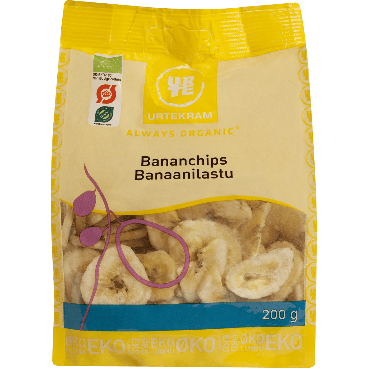Urtekram Bananchips Økologisk | 200 g fra Urtekram