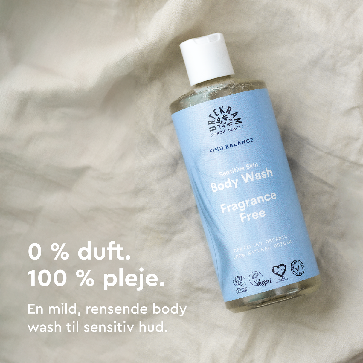 Body Wash - Fragrance Free - Sensitive Skin | 500 ml fra Urtekram