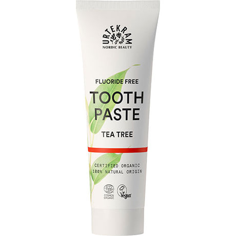 Tandpasta m. Tea Tree u. fluor fra Urtekram