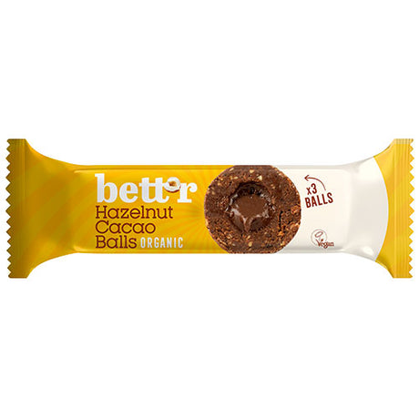 Frugtkugler med fyld af hasselnød/kakao Ø fra bett’r