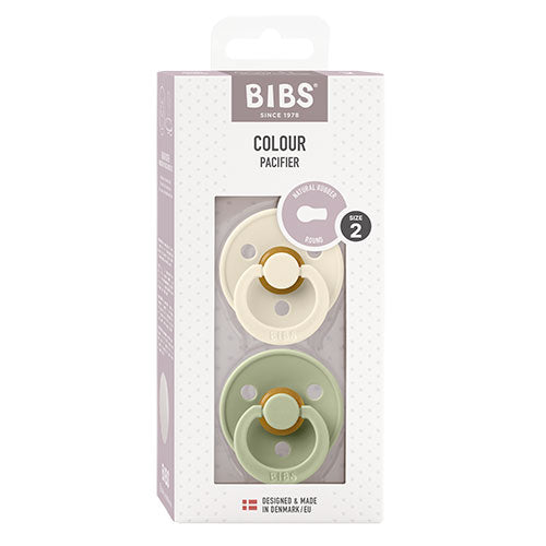 BIBS Colour Latex Size 2 Ivory/Sage 2 PACK fra BIBS