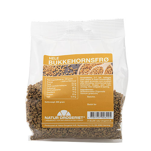 Bukkehornsfrø hele fra Natur-Drogeriet