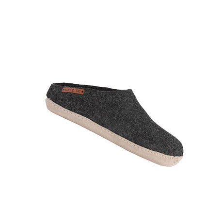 SHU`S hjemmesko med læder sål - Dark Grey 38 fra SHUS