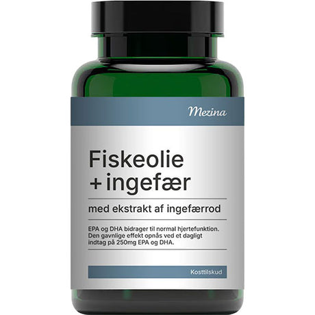 Mezina Fiskeolie med ekstrakt af Ingefærrod fra Mezina