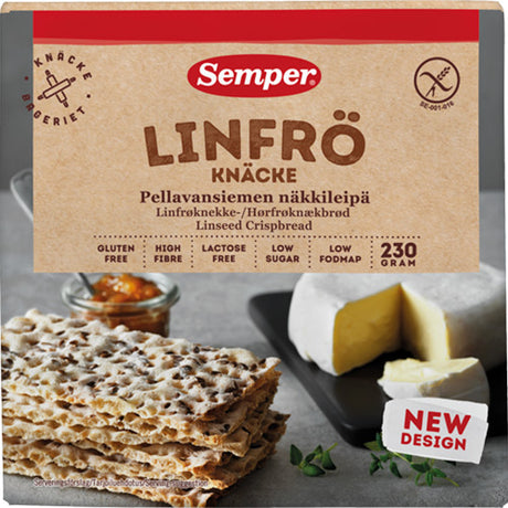 Knækbrød hørfrø glutenfri fra Semper