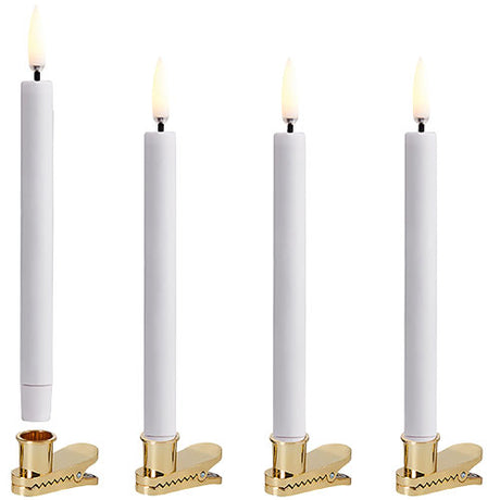 LED mini Kronelys w. clip, 4-pack, 1,3x13,8 cm fra Uyuni lighting