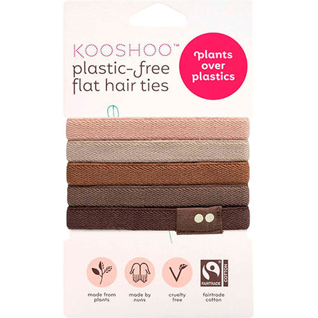 Hårelastikker Earth Tints plastikfri 5 stk