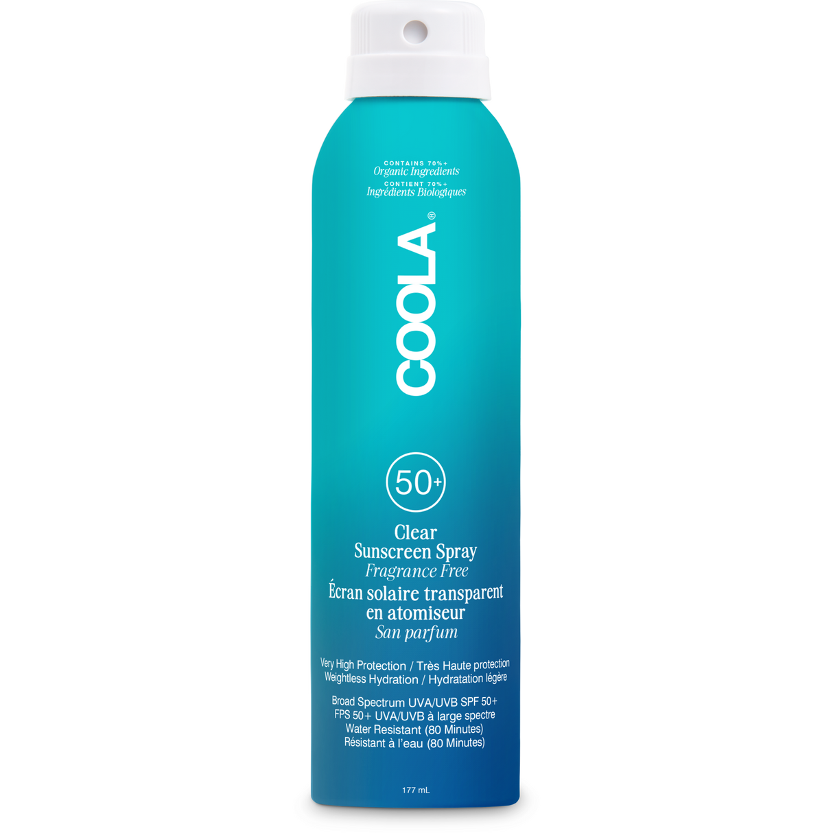 Clear Sunscreen Spray SPF 50, uden parfume