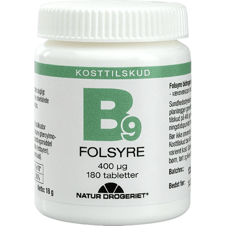 Natur-Drogeriet Folsyre Økonomikøb 400 µg | 180 tabletter