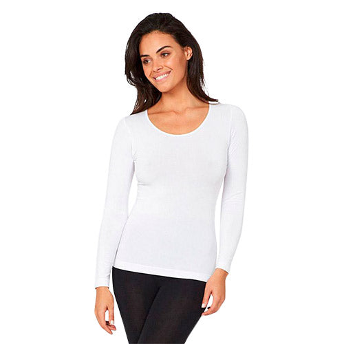 Long Sleeve Top hvid str. L fra Boody