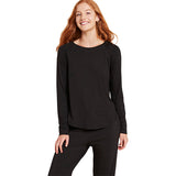 Goodnight Raglan Sleep Top Black XL fra Boody