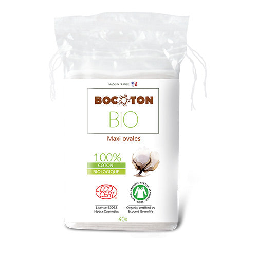 Maxi ovale vatrondeller af økologisk bomuld fra Bocoton Bio