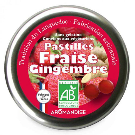 Pastiller m. jordbær & ingefær Ø fra Aromandise