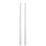 LED slim Kronelys, NW, Smooth, 2-pack, 2,3x32 cm fra Uyuni lighting