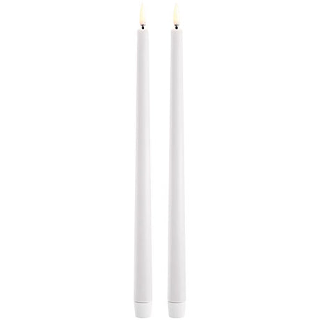 LED slim Kronelys, NW, Smooth, 2-pack, 2,3x32 cm fra Uyuni lighting