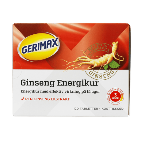 Gerimax Ginseng Energikur | 120 tabletter