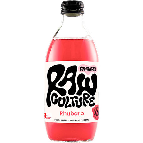 Raw Culture Rhubarb Kombucha Økologisk | 330 ml fra Raw Culture