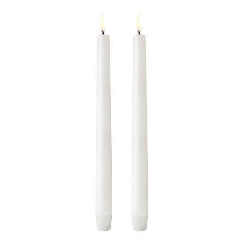 LED Kronelys, Nordic White, Smooth, 2-pack, 2,3x25 fra Uyuni lighting