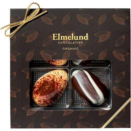 Gaveæske m. fyldte chokoladeæg 4 stk Ø