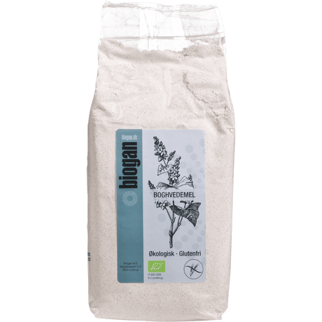 Biogan Økologisk Boghvedemel Glutenfri | 1 kg fra Biogan