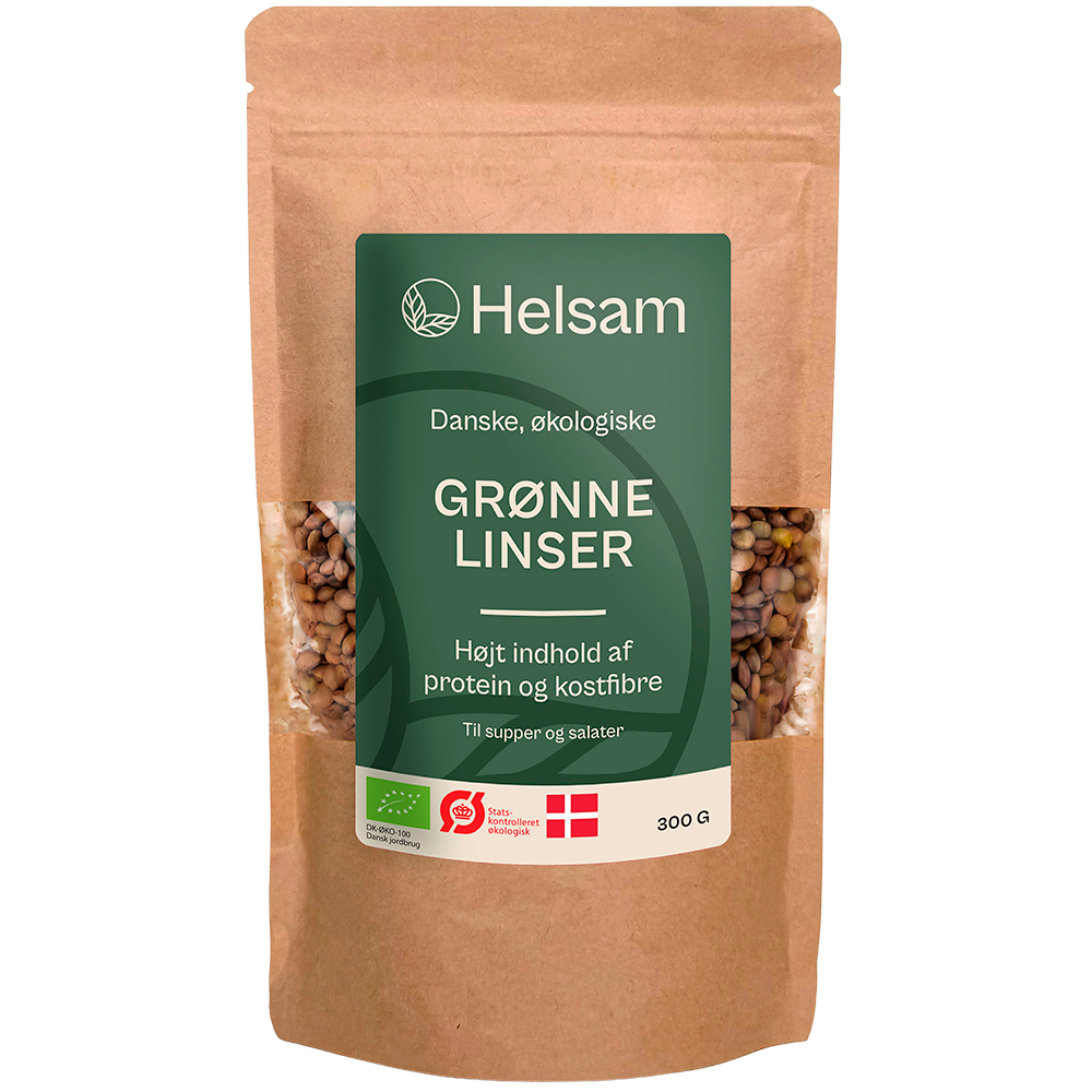 Helsam Grønne Linser Økologisk | 300 g