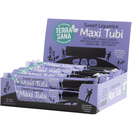 Terrasana Lakridsstang Maxi Tubi Sød Blød Finsk Økologisk | 28 g fra Terrasana