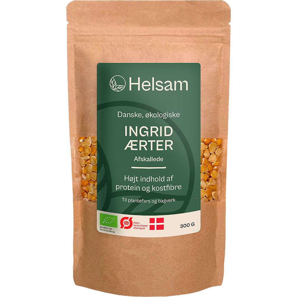 Helsam Ingrid ærter økologisk - 300 g | Afskallede ærter fra Helsam