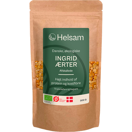 Helsam Ingrid ærter økologisk - 300 g | Afskallede ærter
