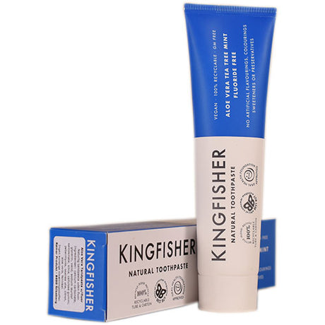 Tandpasta med Aloe Vera smag uden flour. fra Kingfisher Toothpaste